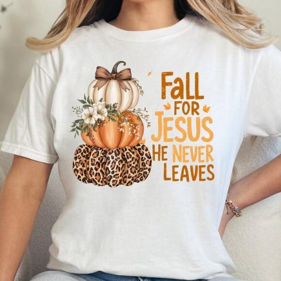 Tops - Fall Shirt, Jesus Shirt, Thanksgiving Shirt, Autumn Shirt